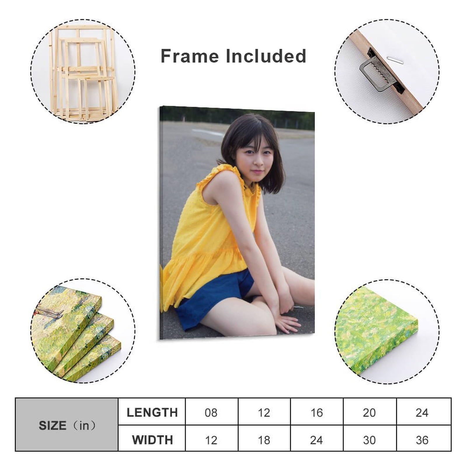 Amazon.co.jp: 森七菜女優セクシー写真イメージポスター キャンバス